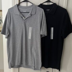 Old Navy Gray and Black Men's Polo Shirts